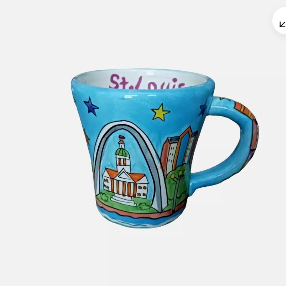 St Louis Coffee Mug Size 6" Wide With Handle 4.5" Tall City Souvenir Mug